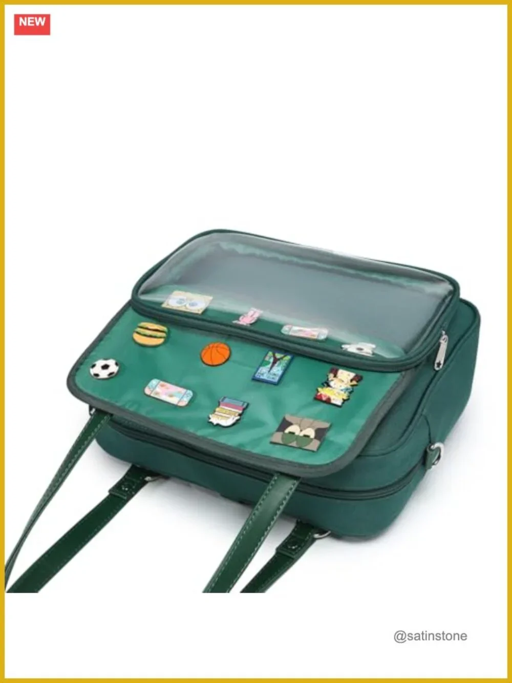Ita Bag Crossbody Shoulder Bag Satchel Messenger Backpack Multi-Purpose Pins
